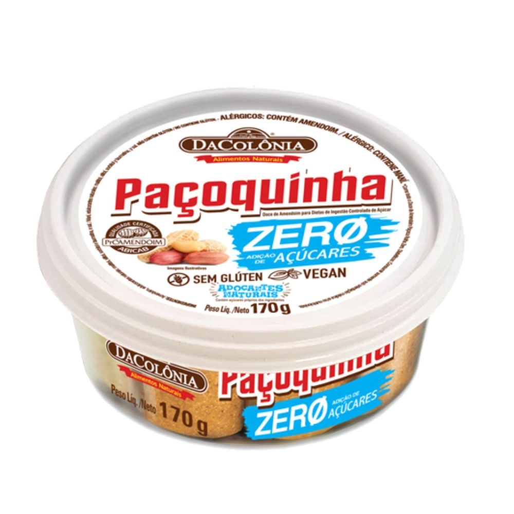 Paçoca Rolha Zero Dacolonia – 170 g