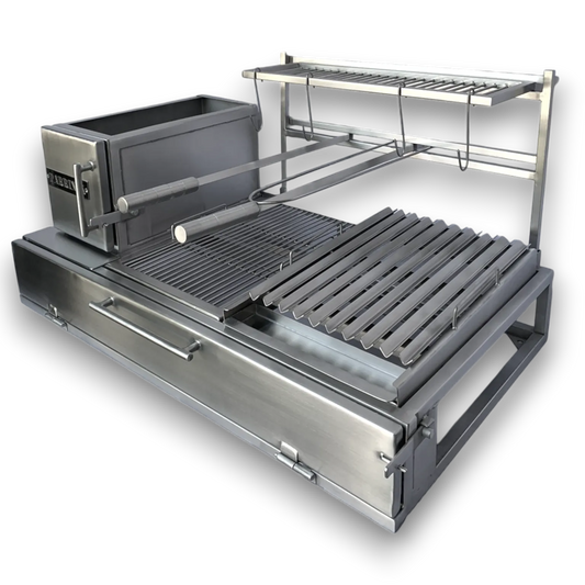 Alexandria - PARRILLA ARGENTINA CON TRE GRIGLIE - 100% IN ACCIAIO INOX 304