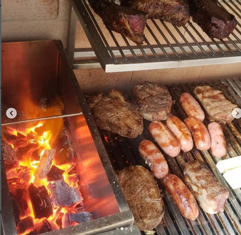 Potenza 2.0 - PARRILLA ARGENTINA CON ALZATA LATERALE E GANCIO DA AFFUMICARE 100% ACCIAIO 304 INOX