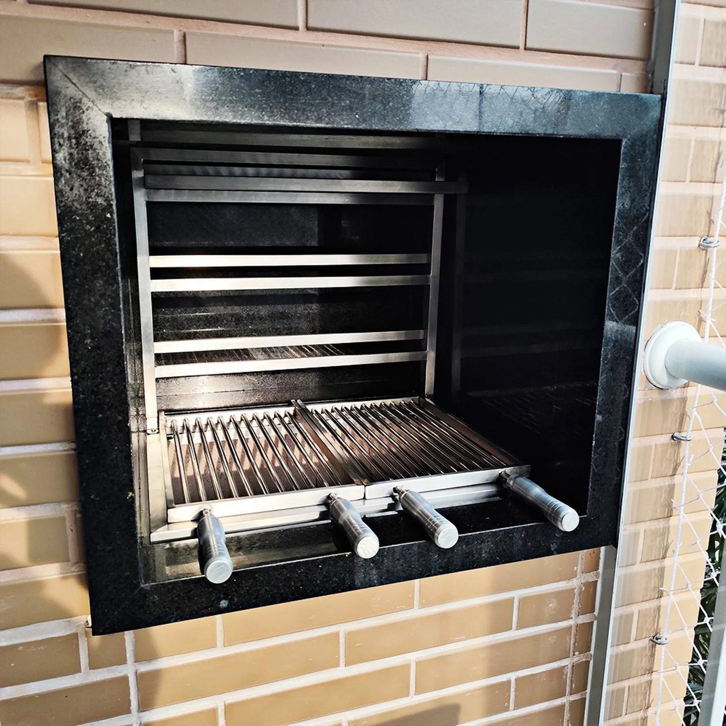 Parrilla - Griglia fissa  - con Manovella - 100% in acciaio inox 304 - a Carbone