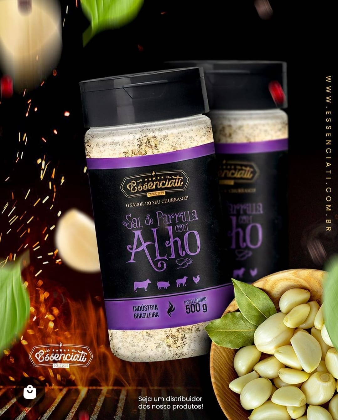 Parrilla Salt with Garlic – 500 g